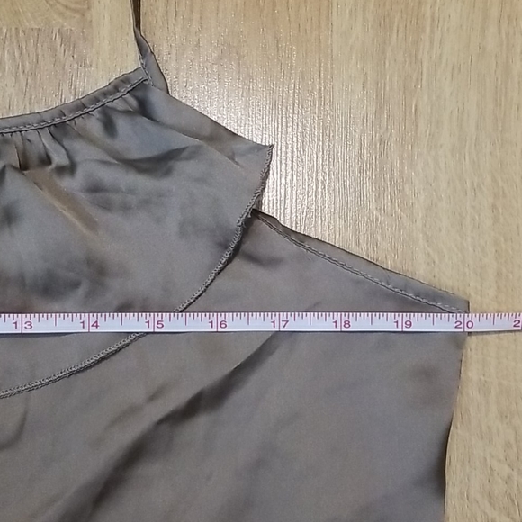 Costa blanca tan front ruffle satin tank w zipper - Picture 7 of 8